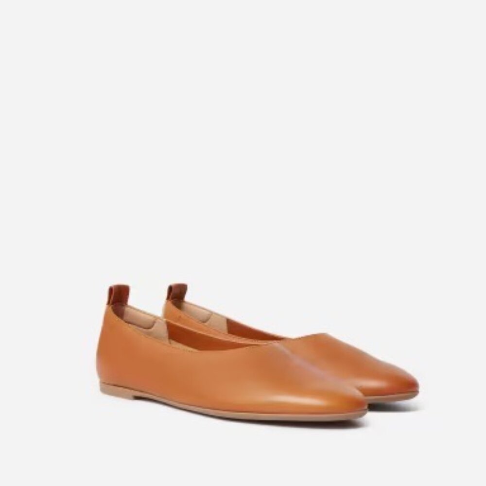 Everlane Italian Leather Day Glove in Toasted Almond Size 7